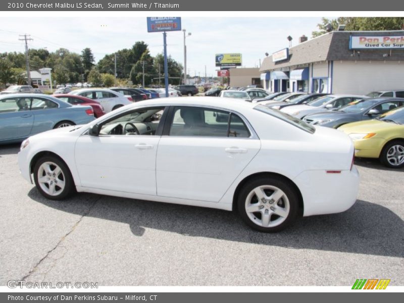 Summit White / Titanium 2010 Chevrolet Malibu LS Sedan