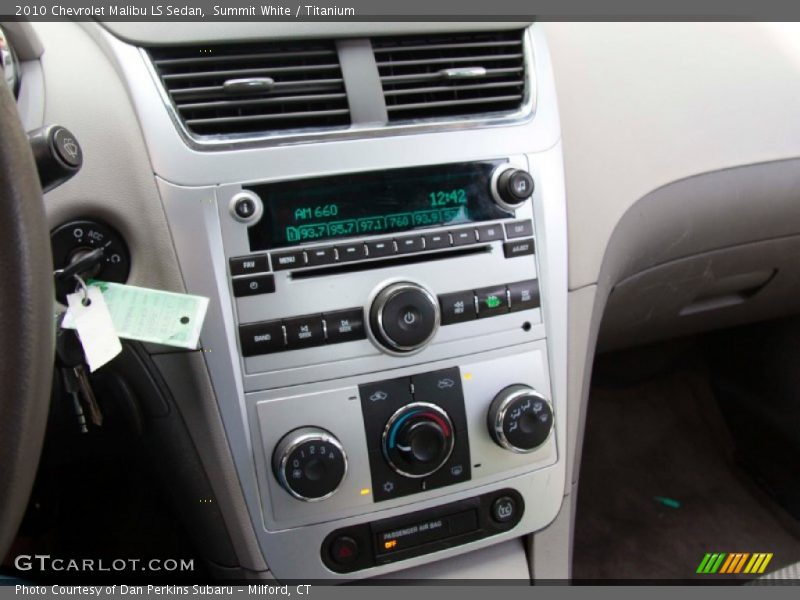 Summit White / Titanium 2010 Chevrolet Malibu LS Sedan