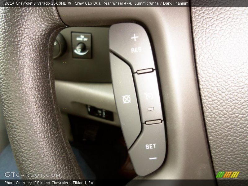 Summit White / Dark Titanium 2014 Chevrolet Silverado 2500HD WT Crew Cab Dual Rear Wheel 4x4