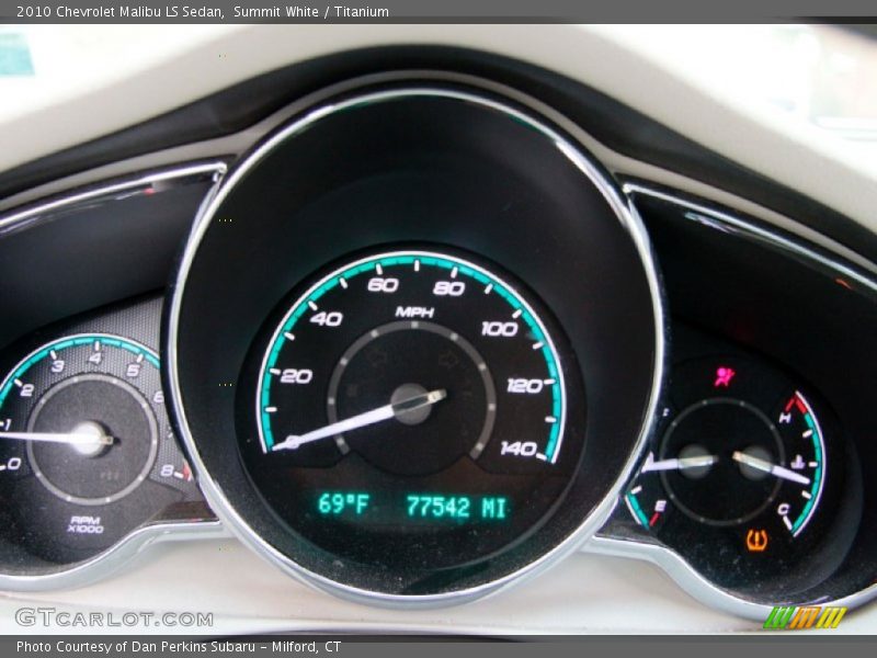 Summit White / Titanium 2010 Chevrolet Malibu LS Sedan