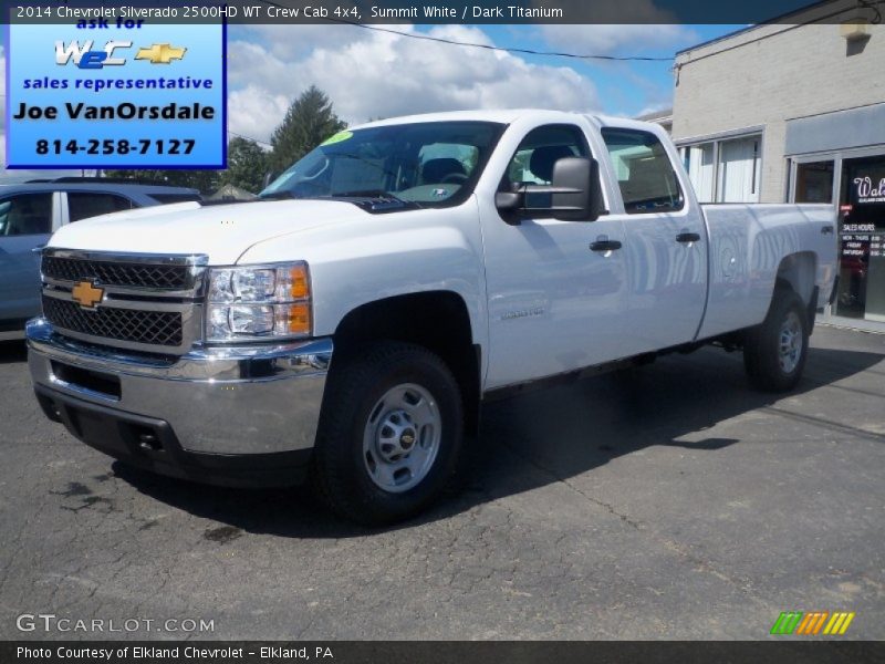 Summit White / Dark Titanium 2014 Chevrolet Silverado 2500HD WT Crew Cab 4x4