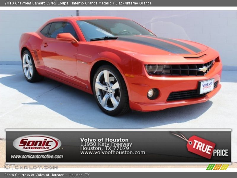 Inferno Orange Metallic / Black/Inferno Orange 2010 Chevrolet Camaro SS/RS Coupe