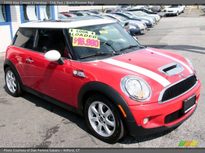 Chili Red / Black/Rooster Red 2009 Mini Cooper S Hardtop