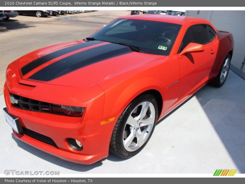 Inferno Orange Metallic / Black/Inferno Orange 2010 Chevrolet Camaro SS/RS Coupe