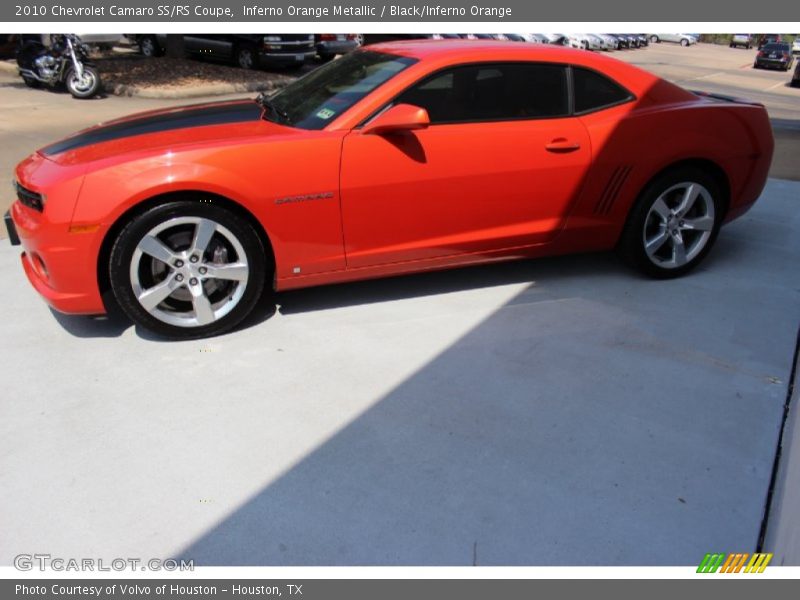Inferno Orange Metallic / Black/Inferno Orange 2010 Chevrolet Camaro SS/RS Coupe