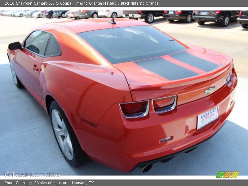 Inferno Orange Metallic / Black/Inferno Orange 2010 Chevrolet Camaro SS/RS Coupe