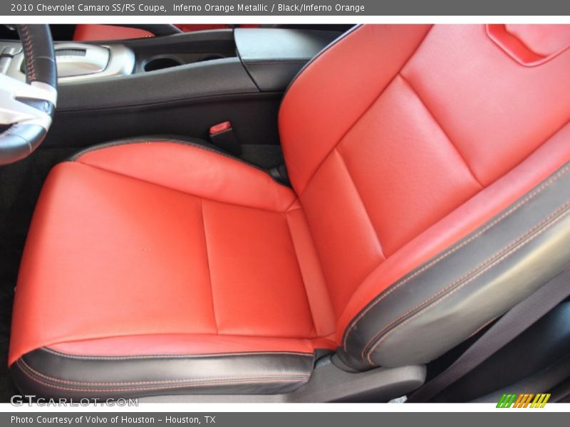 Inferno Orange Metallic / Black/Inferno Orange 2010 Chevrolet Camaro SS/RS Coupe