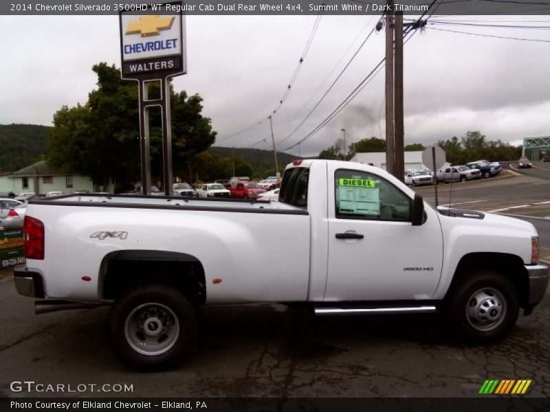 Summit White / Dark Titanium 2014 Chevrolet Silverado 3500HD WT Regular Cab Dual Rear Wheel 4x4