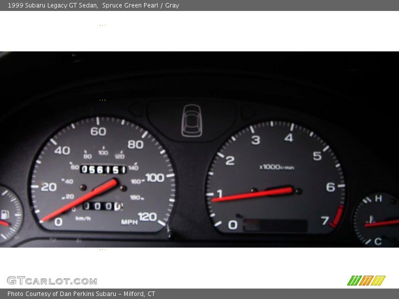 Spruce Green Pearl / Gray 1999 Subaru Legacy GT Sedan
