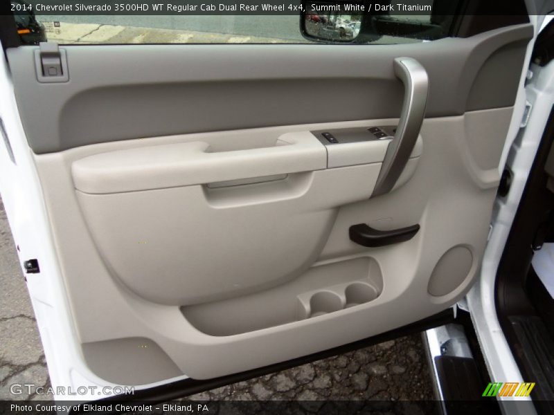 Summit White / Dark Titanium 2014 Chevrolet Silverado 3500HD WT Regular Cab Dual Rear Wheel 4x4