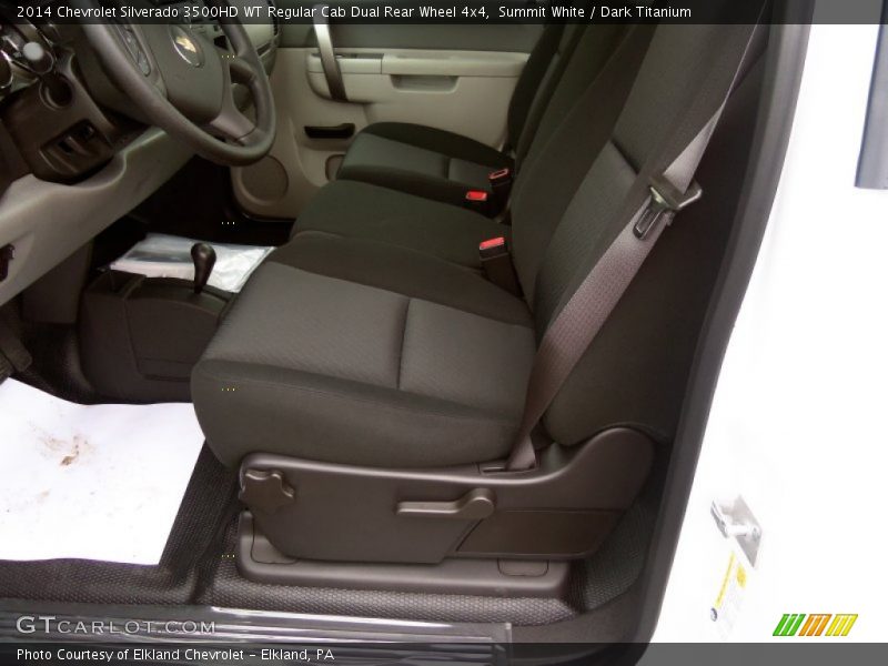 Summit White / Dark Titanium 2014 Chevrolet Silverado 3500HD WT Regular Cab Dual Rear Wheel 4x4