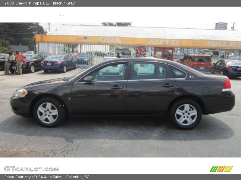 Black / Gray 2008 Chevrolet Impala LS