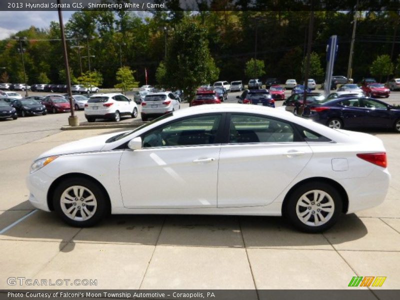 Shimmering White / Camel 2013 Hyundai Sonata GLS