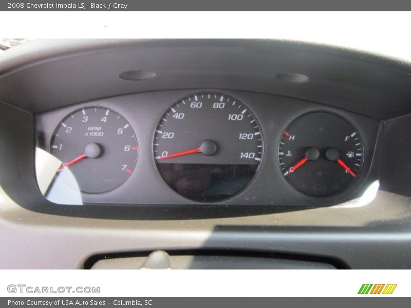 Black / Gray 2008 Chevrolet Impala LS