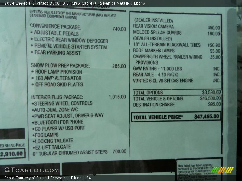 Silver Ice Metallic / Ebony 2014 Chevrolet Silverado 3500HD LT Crew Cab 4x4