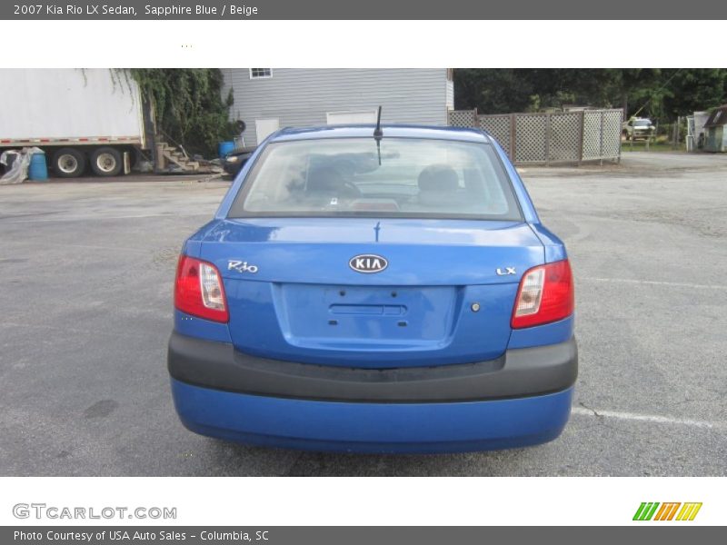 Sapphire Blue / Beige 2007 Kia Rio LX Sedan