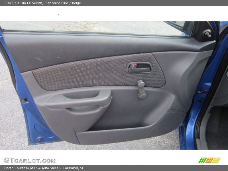 Sapphire Blue / Beige 2007 Kia Rio LX Sedan