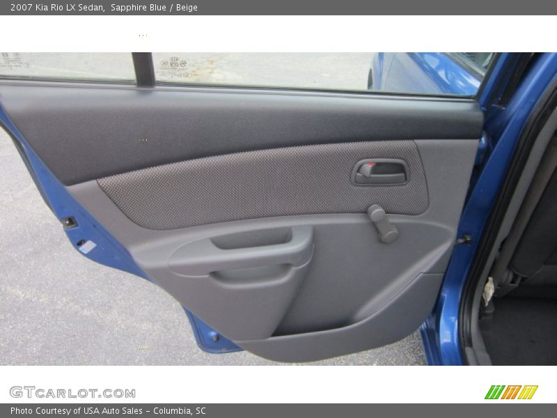 Sapphire Blue / Beige 2007 Kia Rio LX Sedan