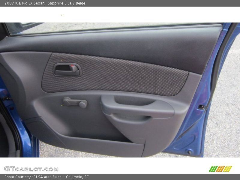 Sapphire Blue / Beige 2007 Kia Rio LX Sedan