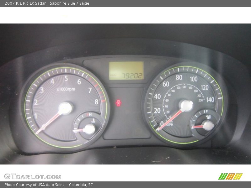 Sapphire Blue / Beige 2007 Kia Rio LX Sedan