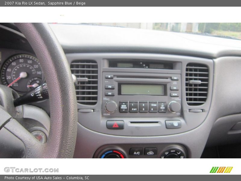 Sapphire Blue / Beige 2007 Kia Rio LX Sedan