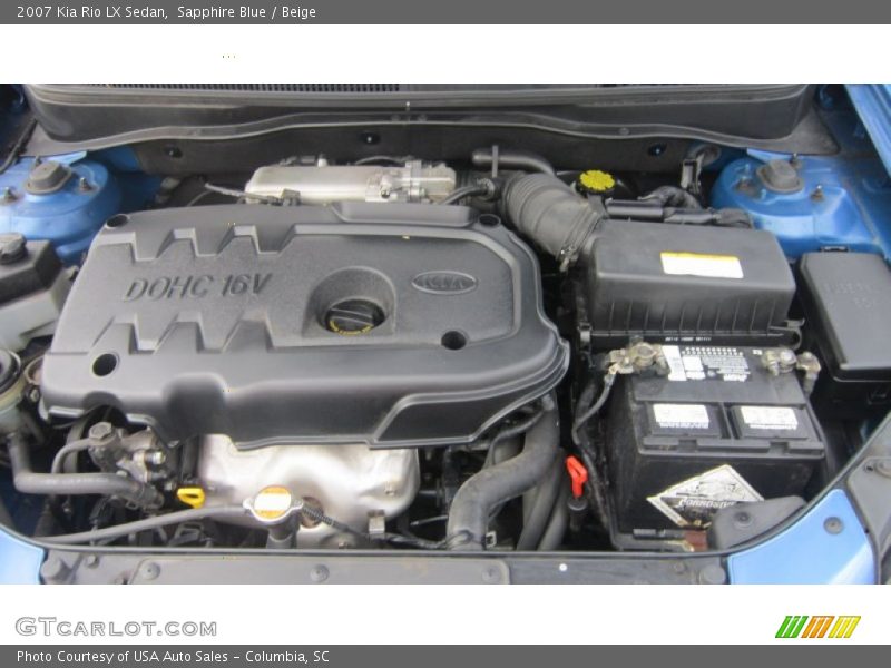 Sapphire Blue / Beige 2007 Kia Rio LX Sedan