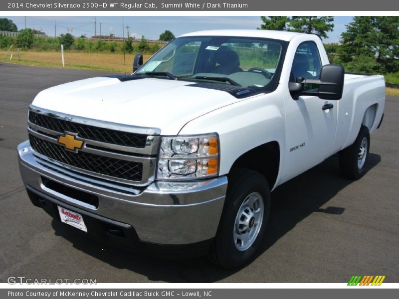 Summit White / Dark Titanium 2014 Chevrolet Silverado 2500HD WT Regular Cab