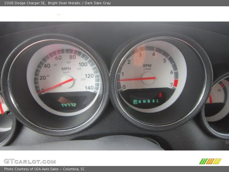 Bright Silver Metallic / Dark Slate Gray 2008 Dodge Charger SE