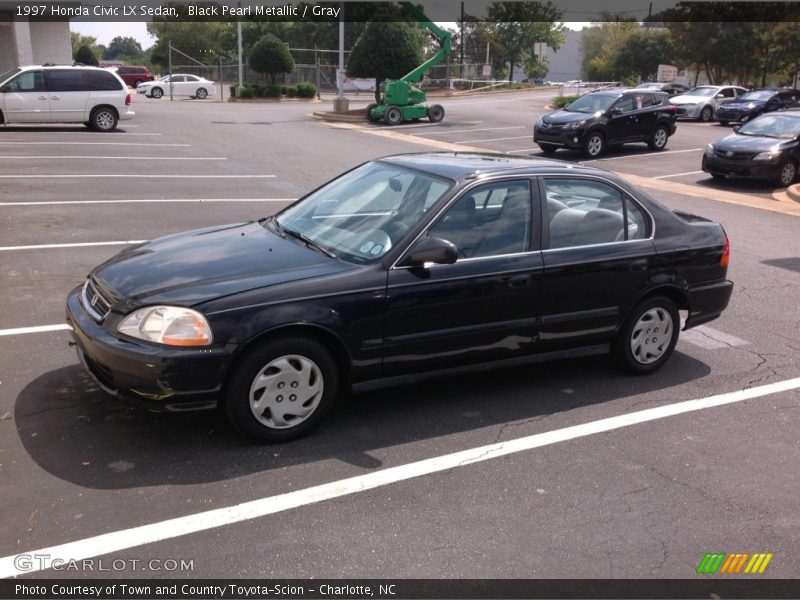 Black Pearl Metallic / Gray 1997 Honda Civic LX Sedan