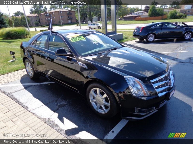 Black Raven / Cashmere/Cocoa 2008 Cadillac CTS Sedan