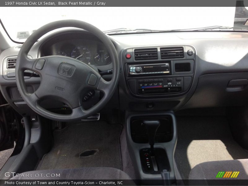 Black Pearl Metallic / Gray 1997 Honda Civic LX Sedan