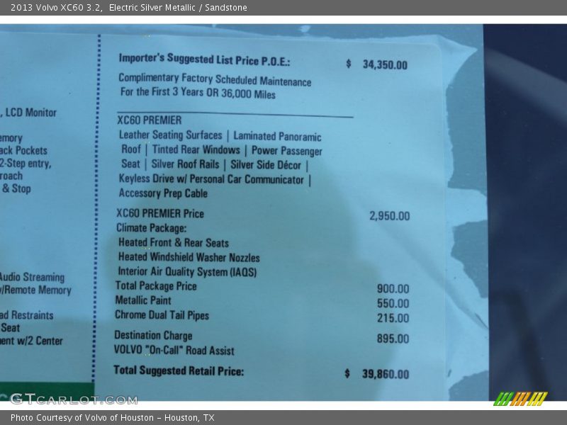 Electric Silver Metallic / Sandstone 2013 Volvo XC60 3.2