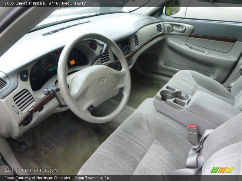 White / Medium Gray 2005 Chevrolet Impala