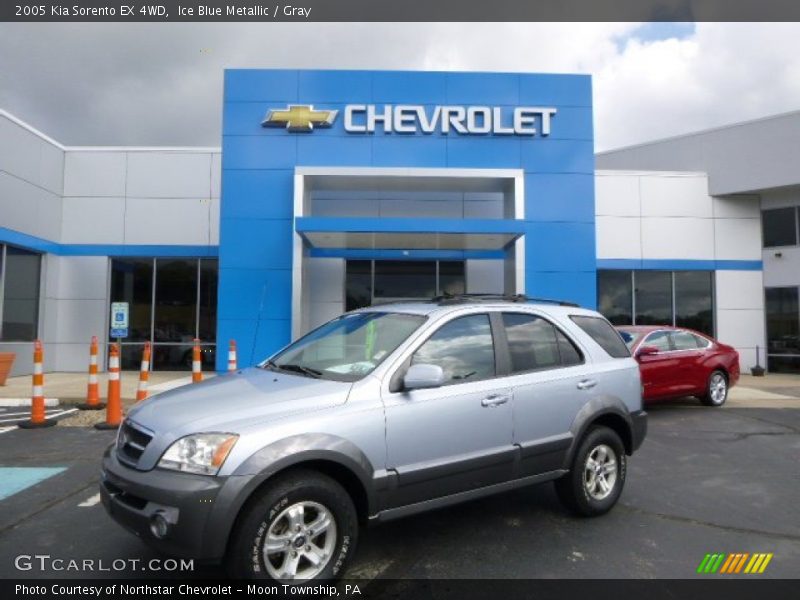 Ice Blue Metallic / Gray 2005 Kia Sorento EX 4WD