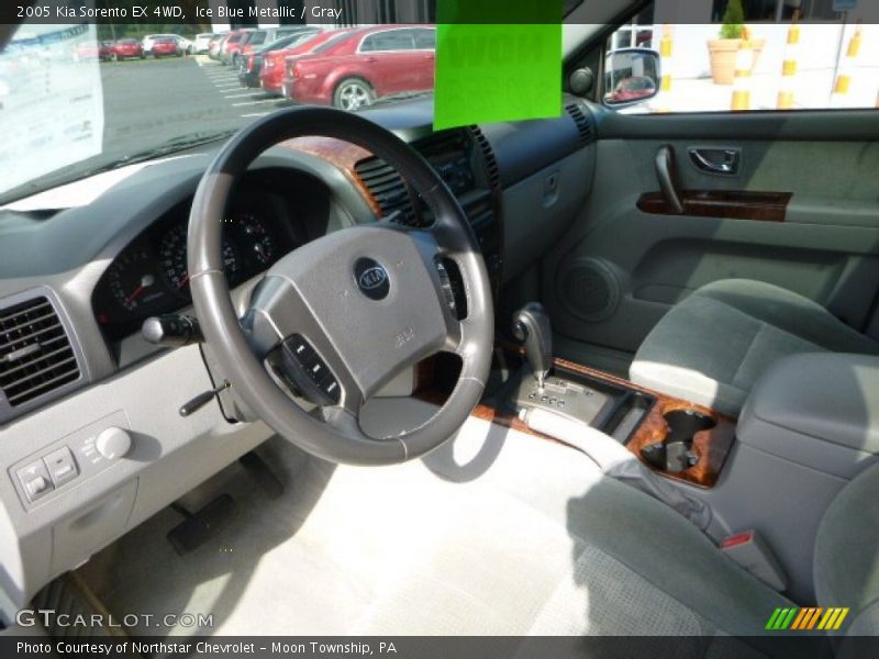 Ice Blue Metallic / Gray 2005 Kia Sorento EX 4WD