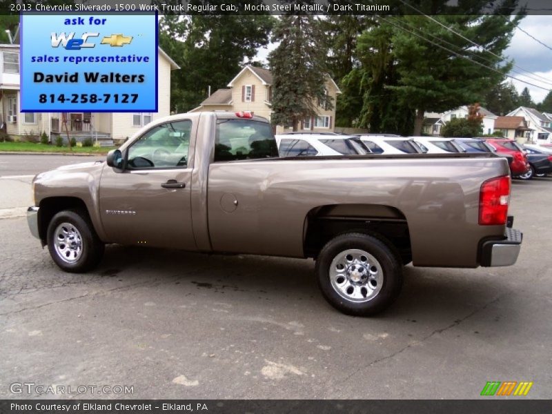 Mocha Steel Metallic / Dark Titanium 2013 Chevrolet Silverado 1500 Work Truck Regular Cab