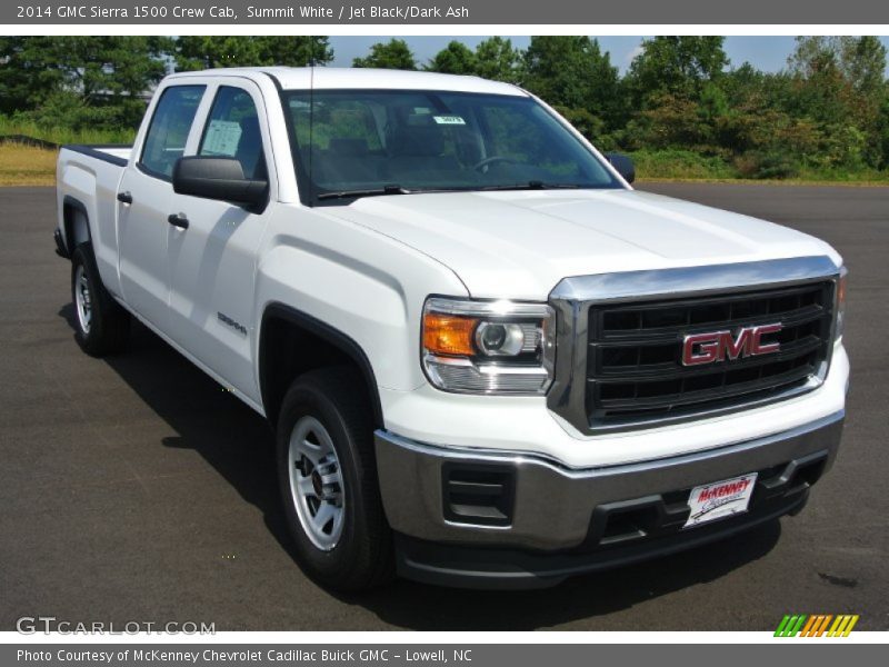 Summit White / Jet Black/Dark Ash 2014 GMC Sierra 1500 Crew Cab