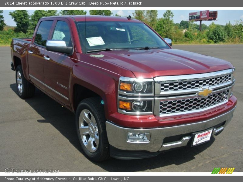 Deep Ruby Metallic / Jet Black 2014 Chevrolet Silverado 1500 LTZ Crew Cab