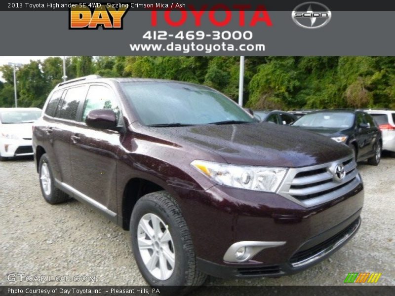 Sizzling Crimson Mica / Ash 2013 Toyota Highlander SE 4WD