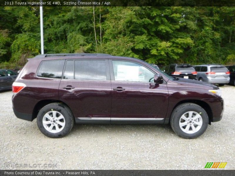 Sizzling Crimson Mica / Ash 2013 Toyota Highlander SE 4WD