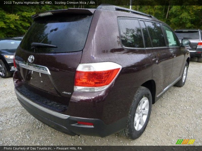 Sizzling Crimson Mica / Ash 2013 Toyota Highlander SE 4WD