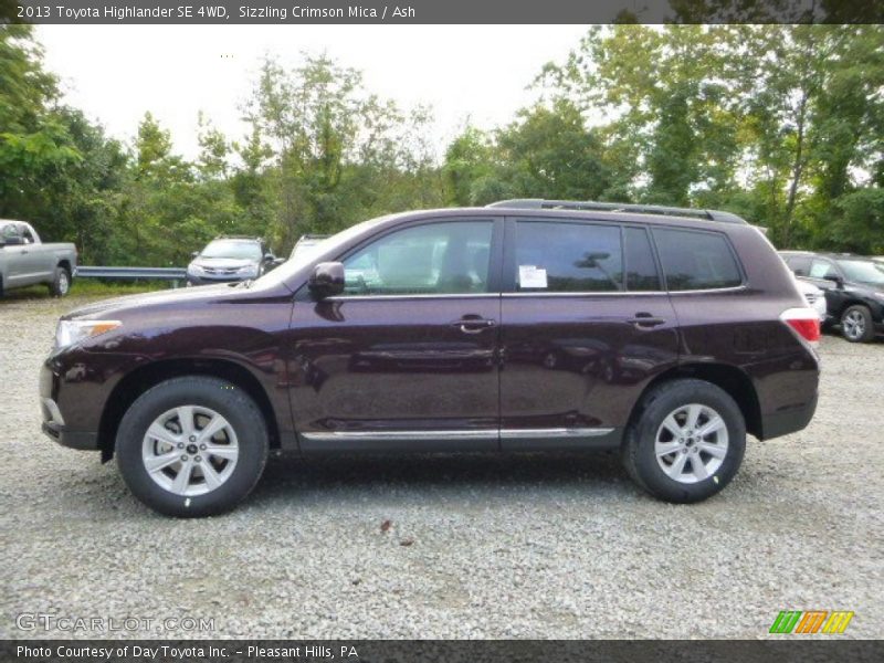 Sizzling Crimson Mica / Ash 2013 Toyota Highlander SE 4WD