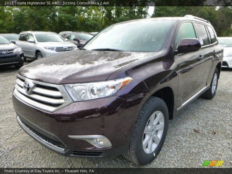 Sizzling Crimson Mica / Ash 2013 Toyota Highlander SE 4WD