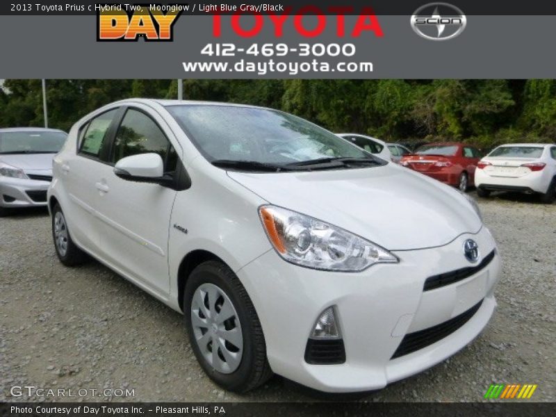 Moonglow / Light Blue Gray/Black 2013 Toyota Prius c Hybrid Two