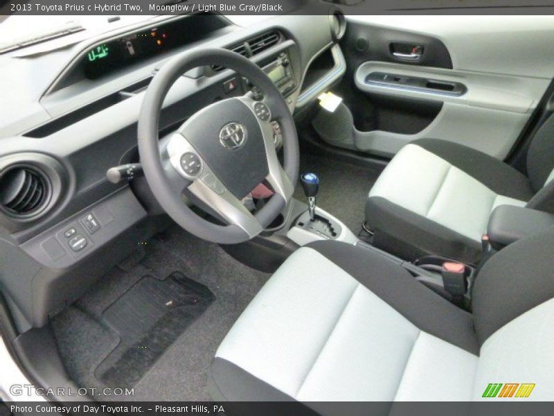 Moonglow / Light Blue Gray/Black 2013 Toyota Prius c Hybrid Two