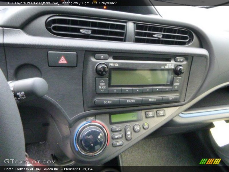 Moonglow / Light Blue Gray/Black 2013 Toyota Prius c Hybrid Two