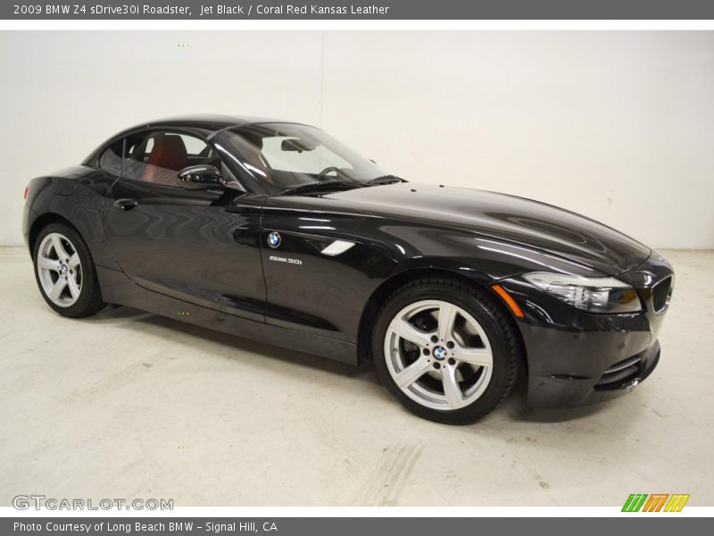Jet Black / Coral Red Kansas Leather 2009 BMW Z4 sDrive30i Roadster