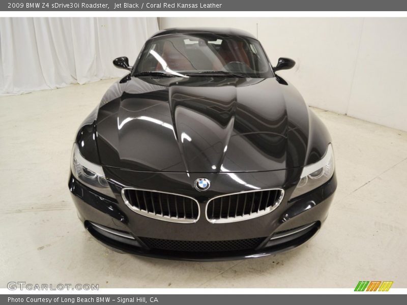 Jet Black / Coral Red Kansas Leather 2009 BMW Z4 sDrive30i Roadster