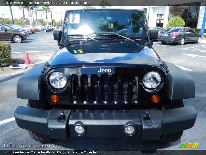 Black / Black 2012 Jeep Wrangler Unlimited Sport S 4x4