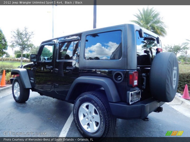 Black / Black 2012 Jeep Wrangler Unlimited Sport S 4x4